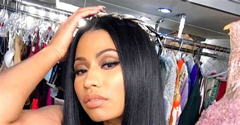 nicki minaj topless|Nicki Minaj Lets It All Hang Out in Topless Dressing Room Selfies